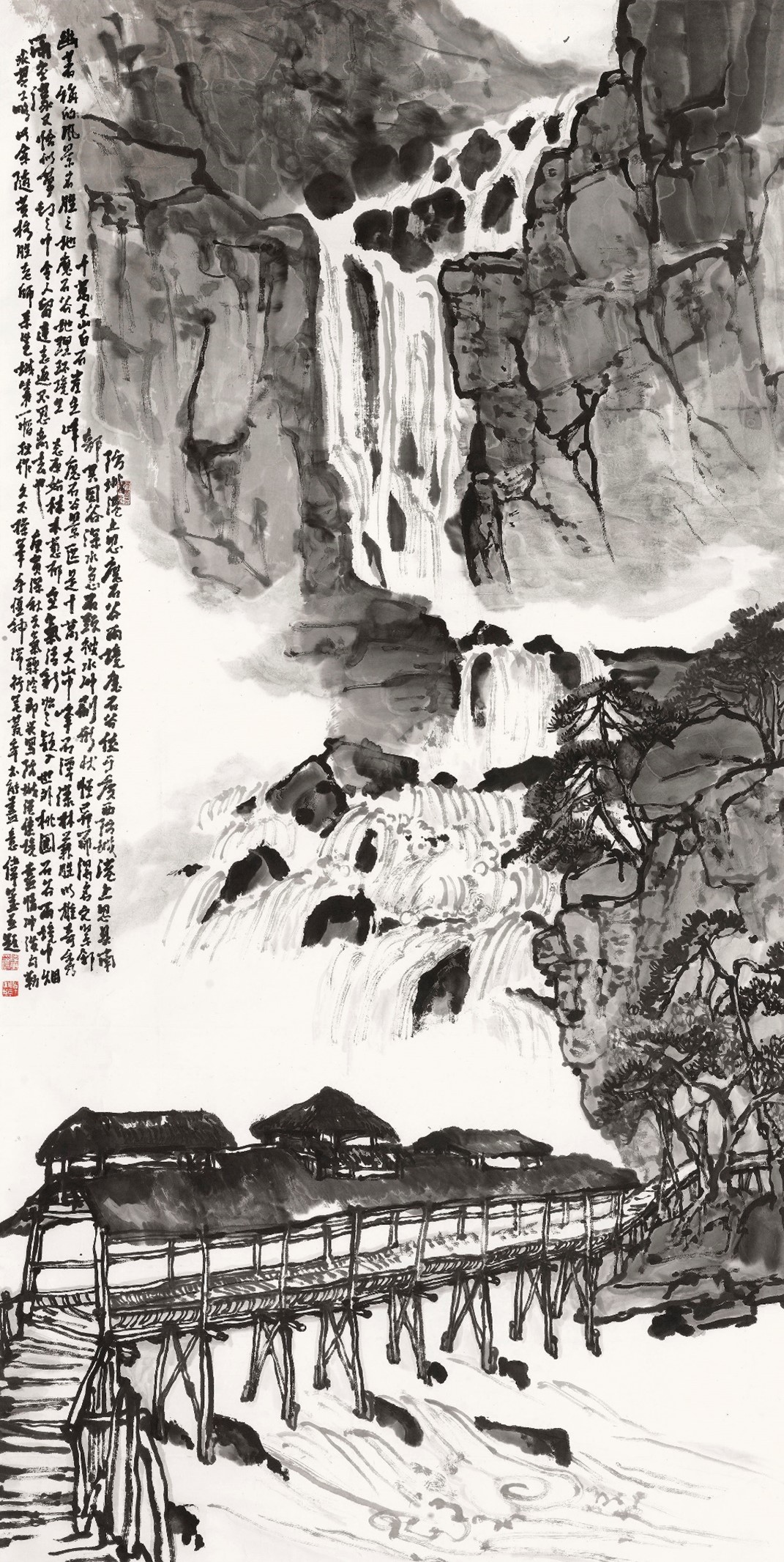 <h2>防城港上思魔石谷</h2><p>作者：顾伟玺</p><p>创作年代：2010年</p><p>规格：247cm×122cm</p><p>品类：中国画</p>